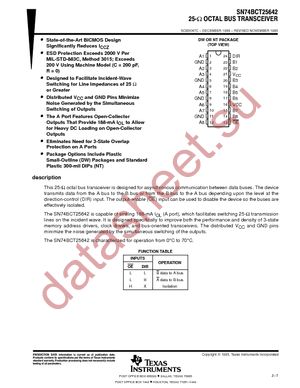 SN74BCT25642DWE4 datasheet  